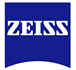 Zeiss logotyp i blå och vit färg