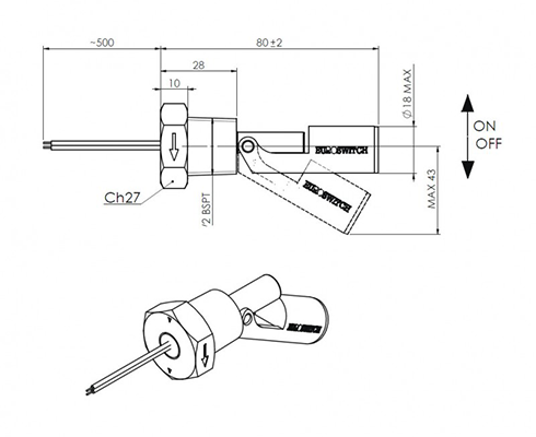 P535N dimensioner