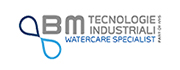 BM Tecnologie Industrial logotyp i grå och blå färg