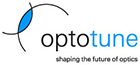 Optotune logo in blue and black color